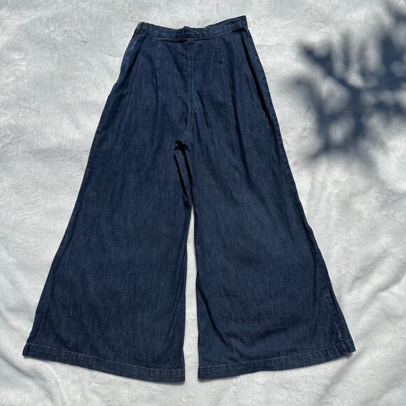 Rachel Comey Absolute Pant Wide Leg Flare Jeans Dark Indigo Denim Size 2 EUC - Picture 6 of 15